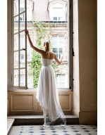 Ensemble duchesse avec traîne