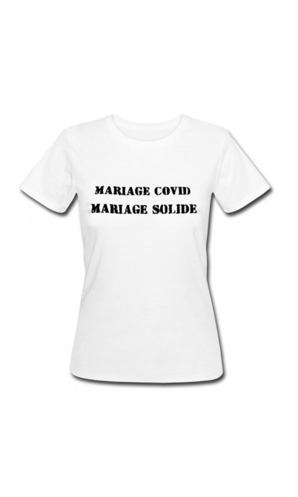 T.shirt Mariage Covid Mariage Solide