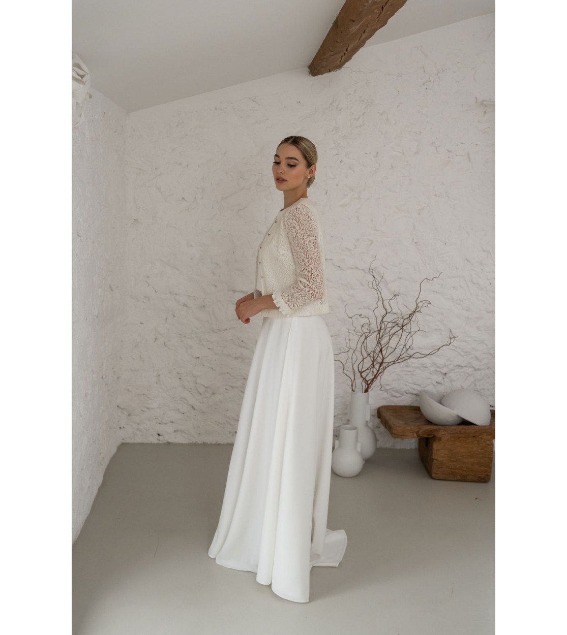 gilet robe mariée