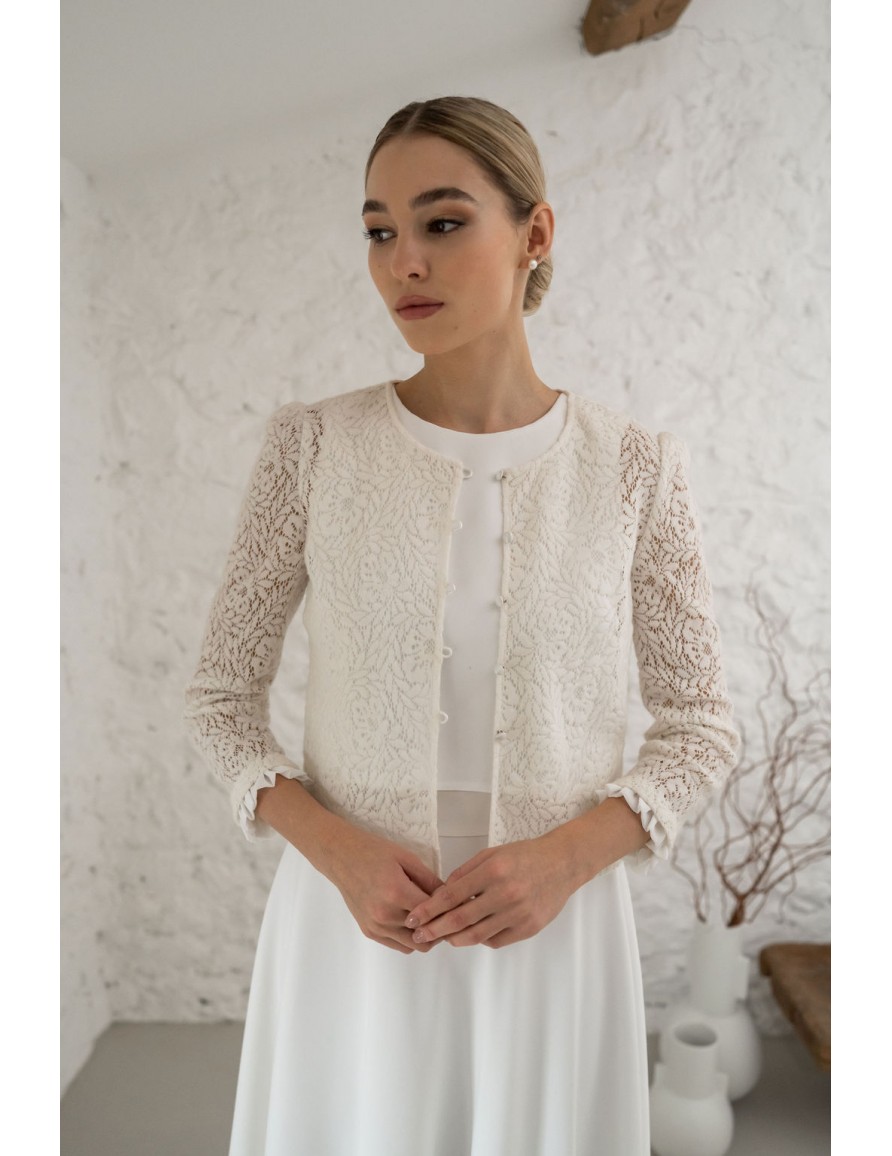 gilet dentelle pour robe de mariée