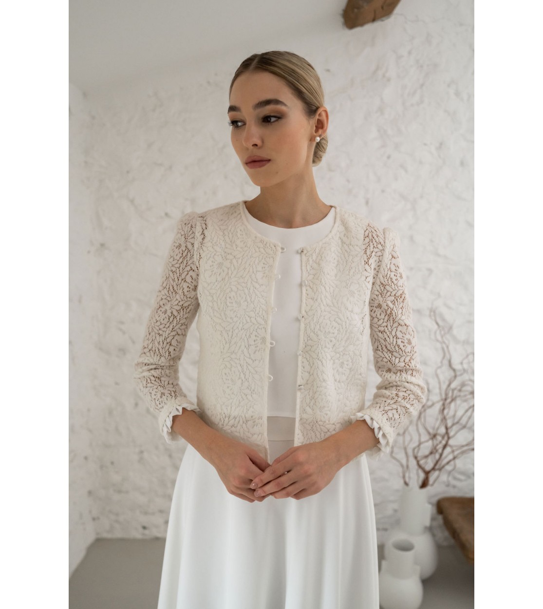 gilet robe mariée