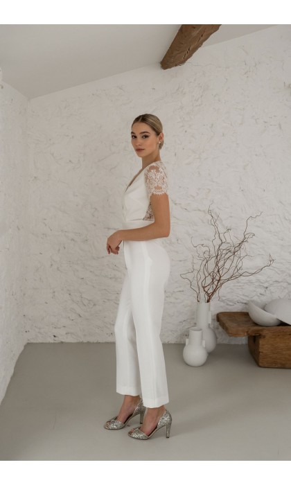 La combinaison pantalon de la mariée