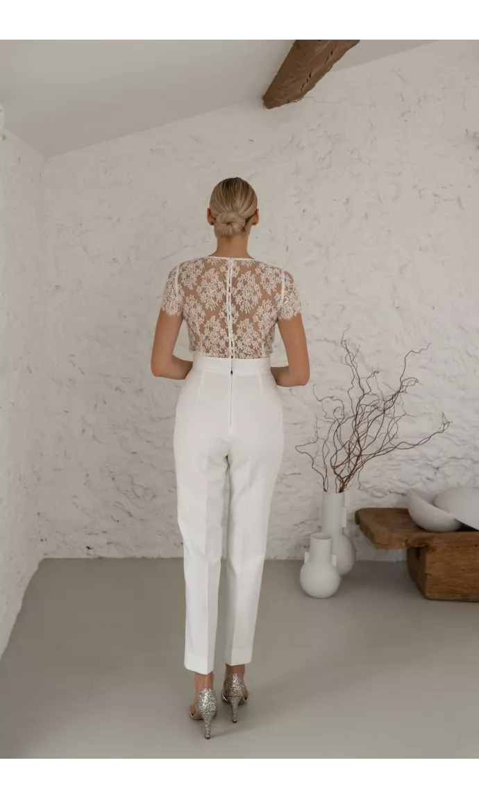 La combinaison pantalon de la mariée