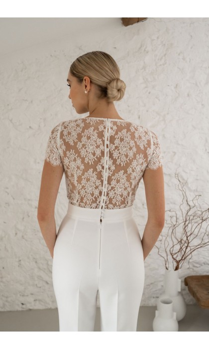 La combinaison pantalon de la mariée