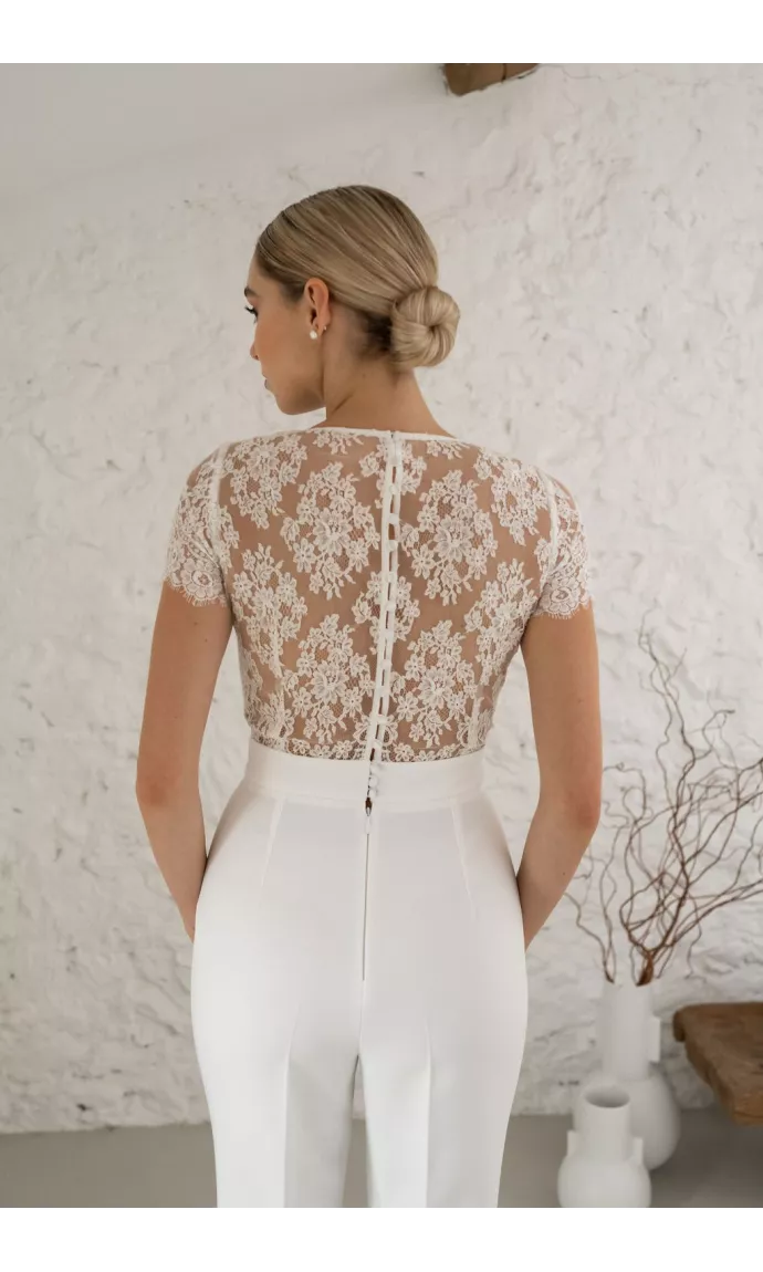 La combinaison pantalon de la mariée