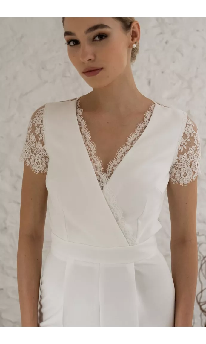 La combinaison pantalon de la mariée