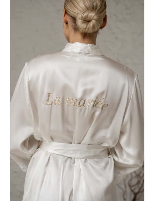 The bride's bathrobe