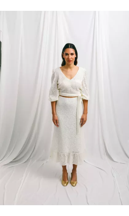 Haut de mariage en tricot chaud