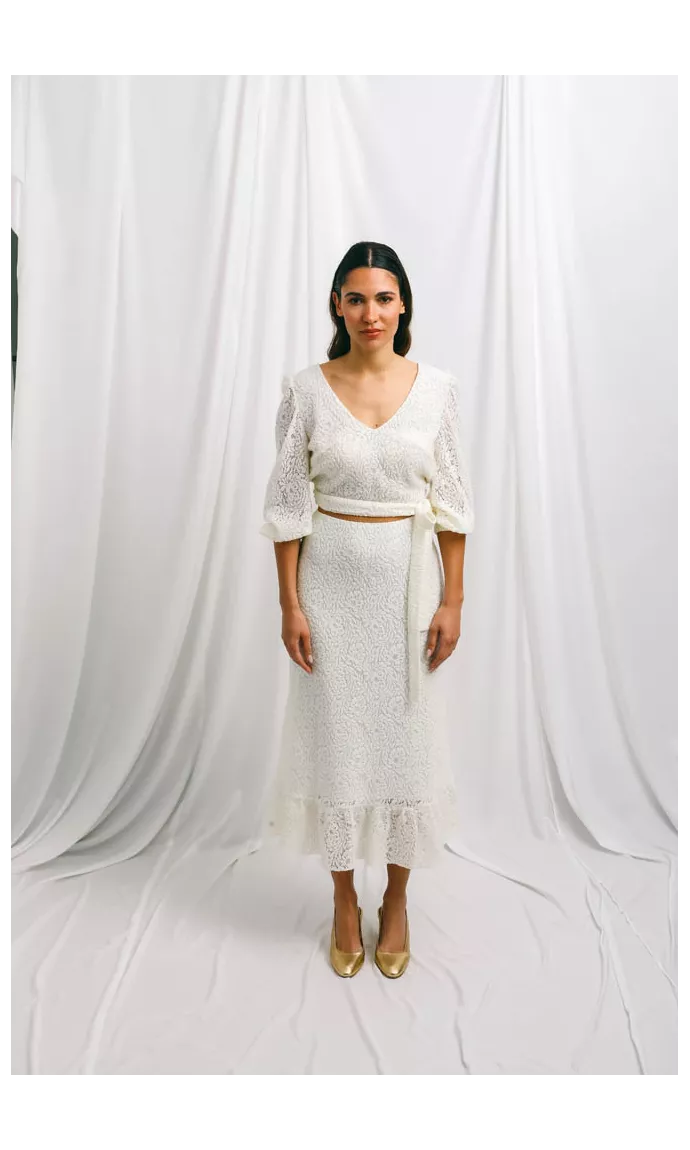 Haut de mariage en tricot chaud