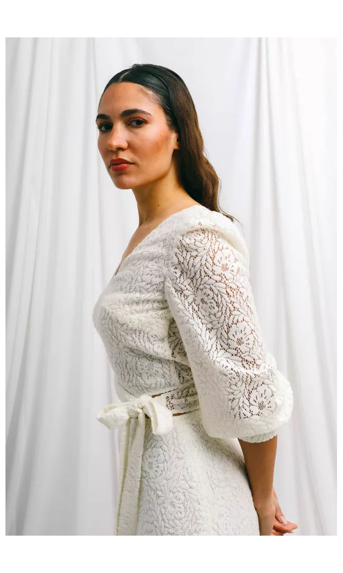 Haut de mariage en tricot chaud