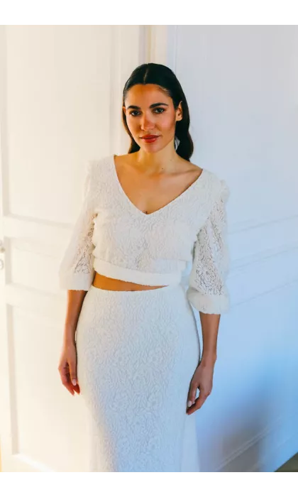 Haut de mariage en tricot chaud
