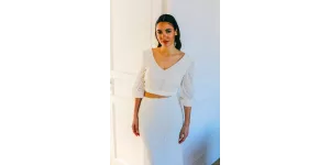 Haut de mariage en tricot chaud