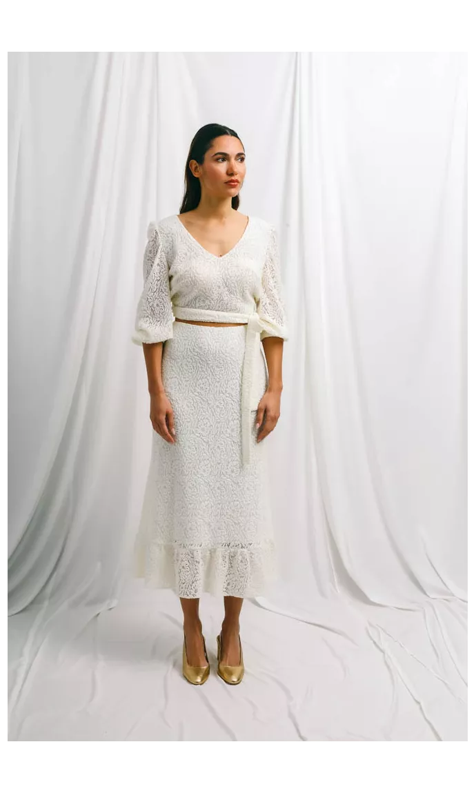 Jupe de mariage midi