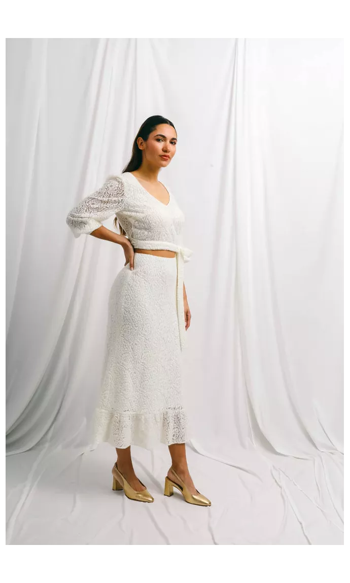Jupe de mariage midi