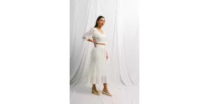 Jupe de mariage midi