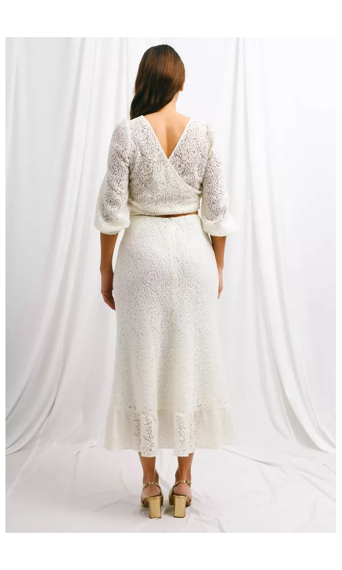 Jupe de mariage midi