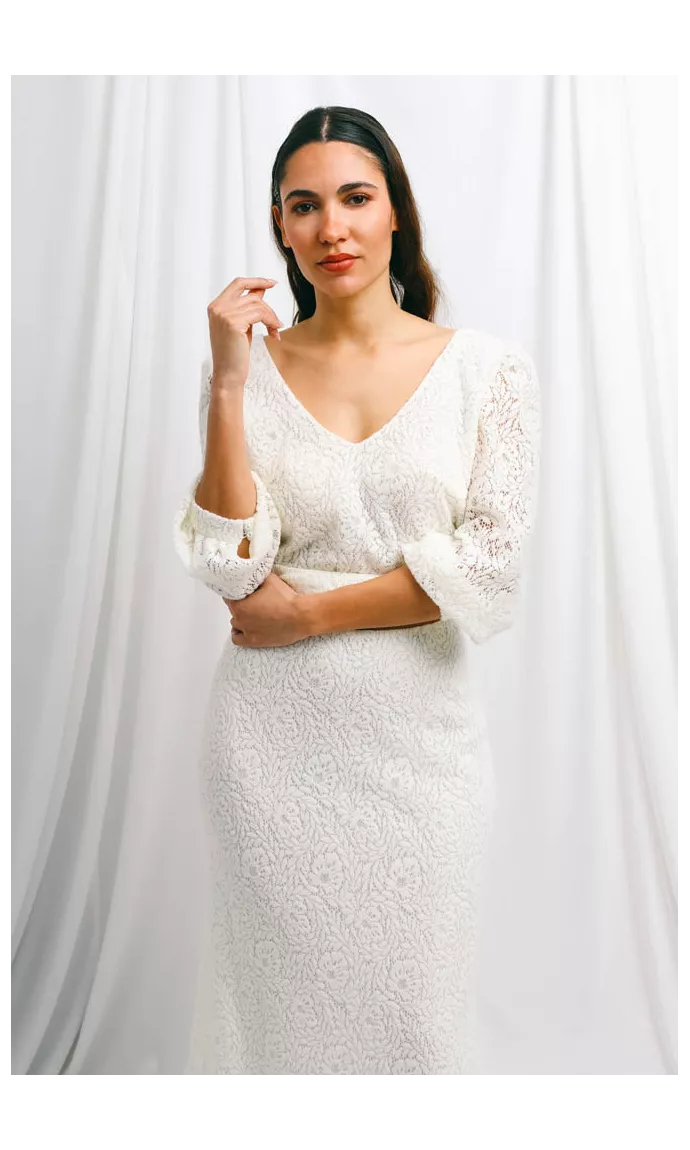 Jupe de mariage midi