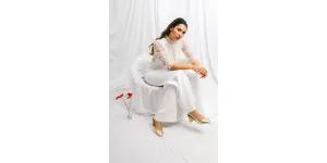 Haut de mariée en tulle brodé