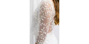 Haut de mariée en tulle brodé