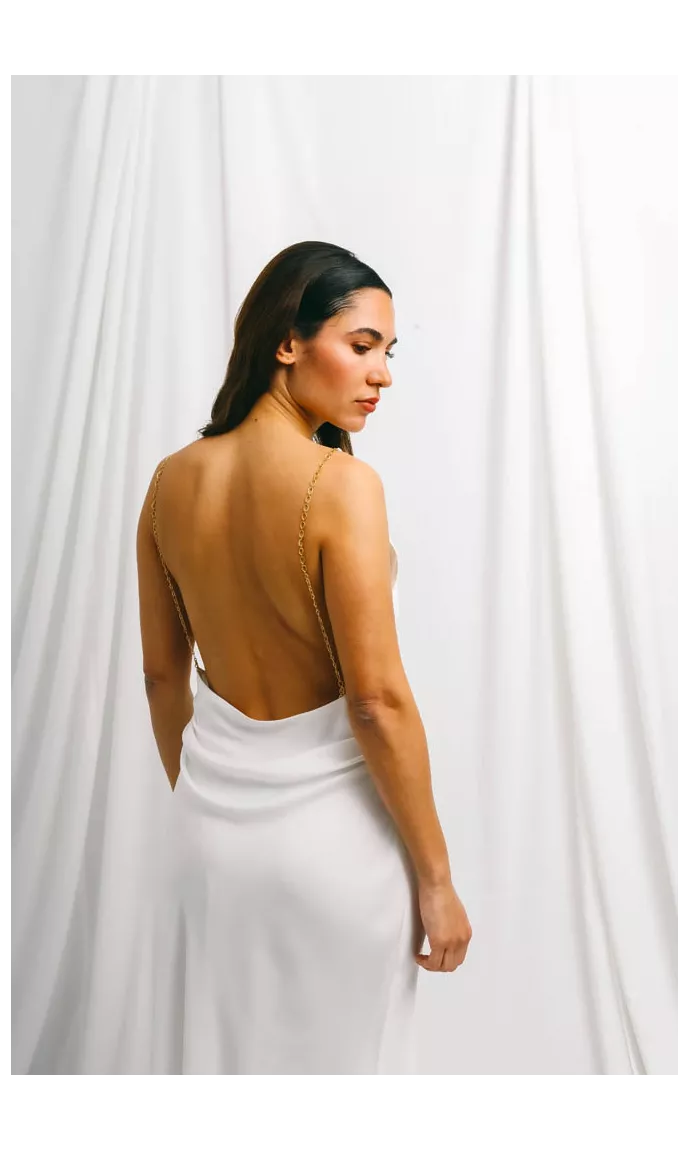 Robe couture et maxi dos nu misteriosa