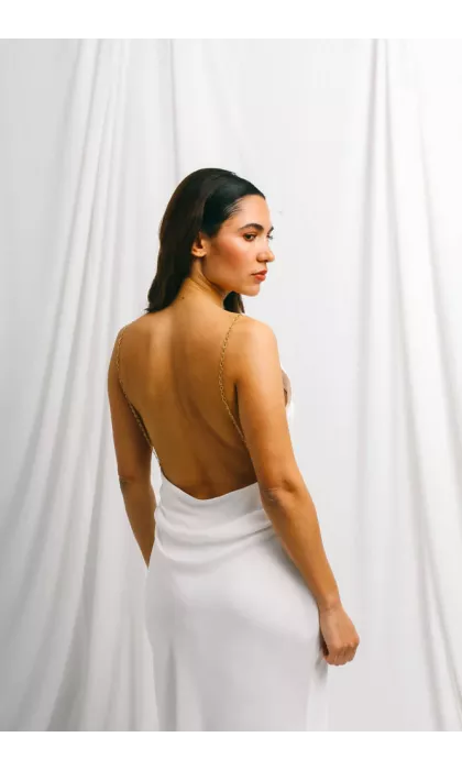 Robe couture et maxi dos nu misteriosa