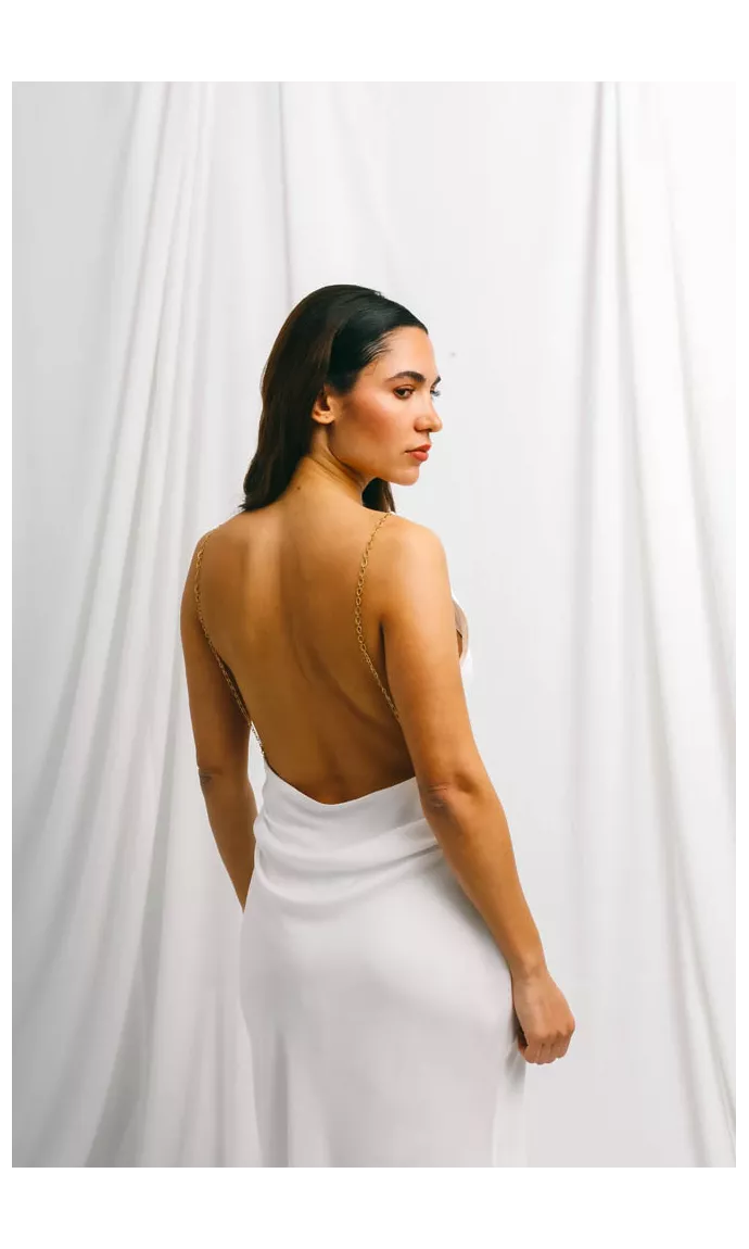 Robe couture et maxi dos nu misteriosa