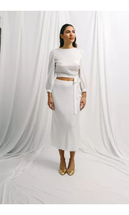 Minimalist bridal skirt