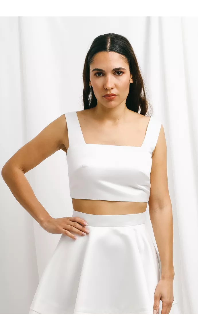 Crop top de mariée