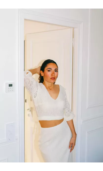 Jupe de mariage midi