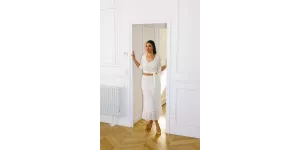 Jupe de mariage midi