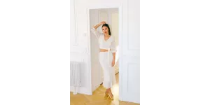 Jupe de mariage midi