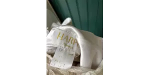 Robe de mariée en tulle et dentelle de Calais scintillant