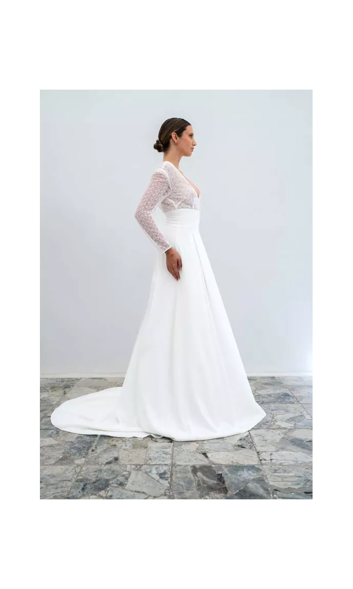 Robe de mariée couture singulière et romantique