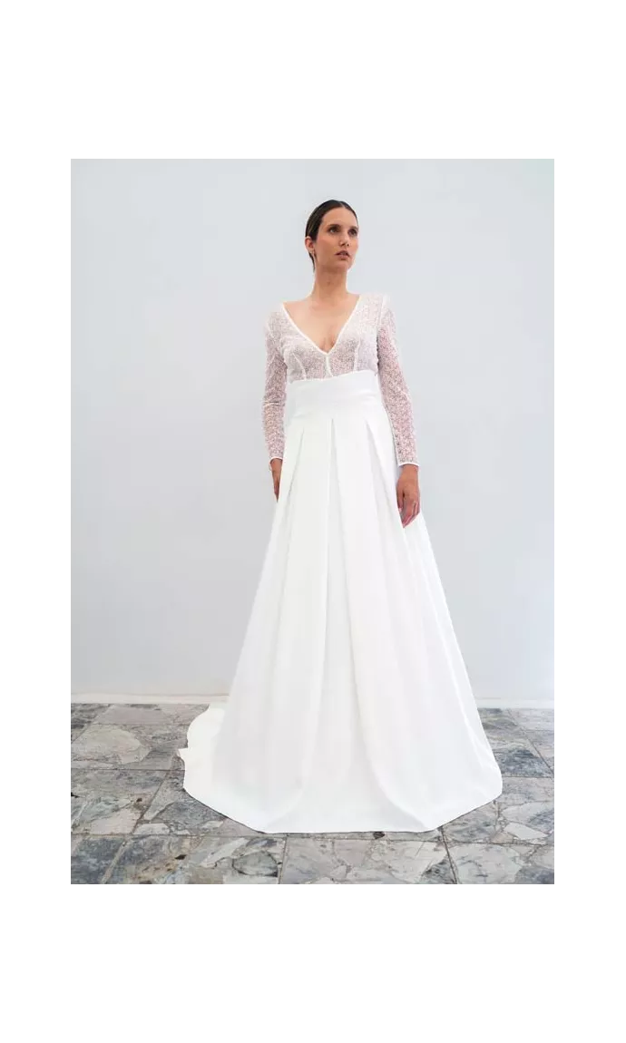 Robe de mariée couture singulière et romantique