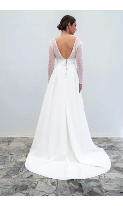 Robe de mariée couture singulière et romantique