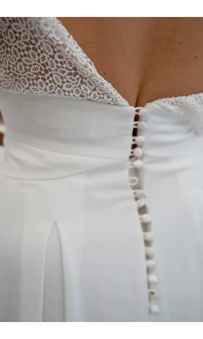 Robe de mariée couture singulière et romantique