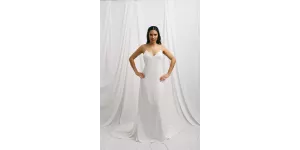 French Riviera – Minimalist and elegant french or parisian wedding dress | New Collection 2027 Harpe Paris