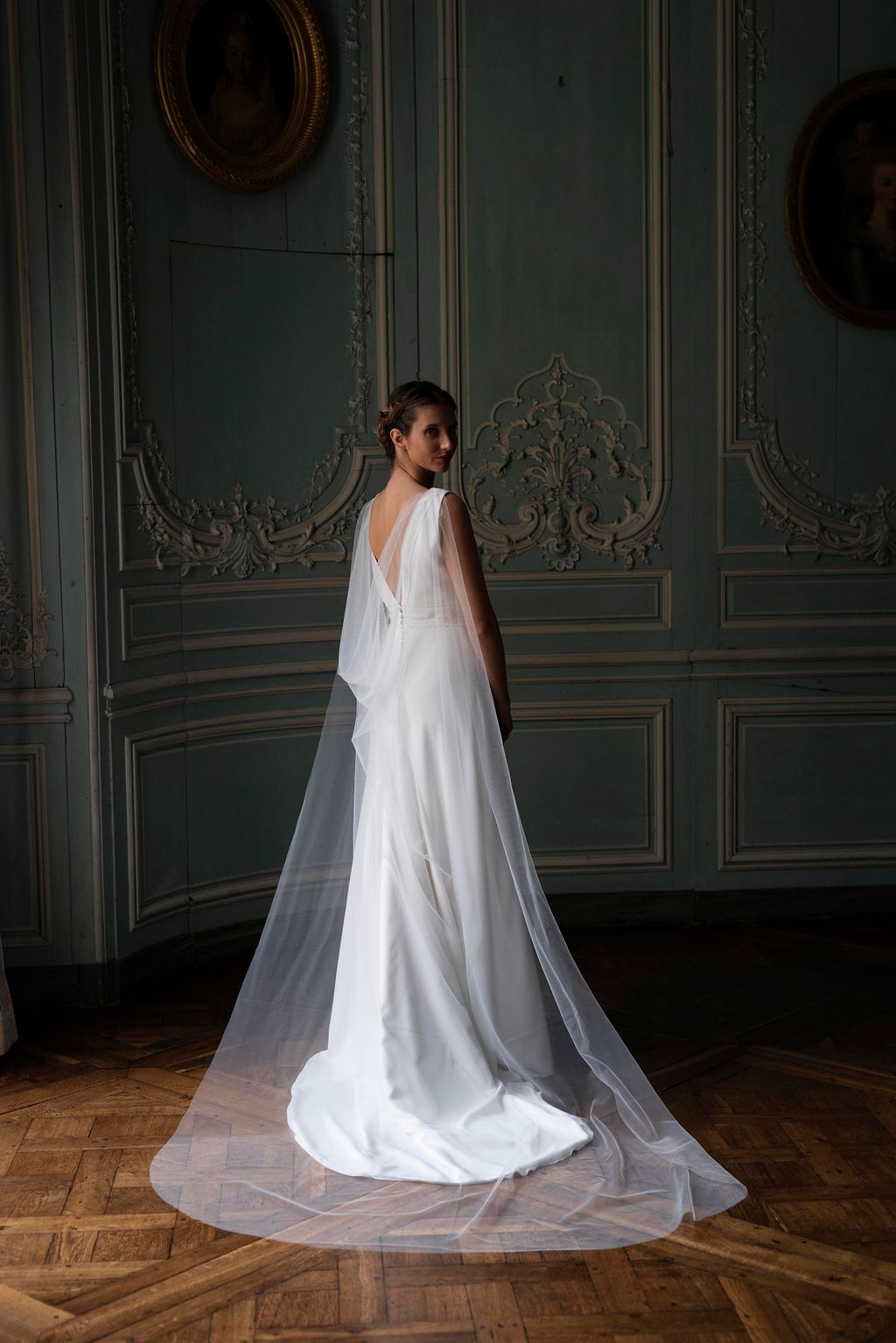 La robe de mariée olympe et Cape Axelle