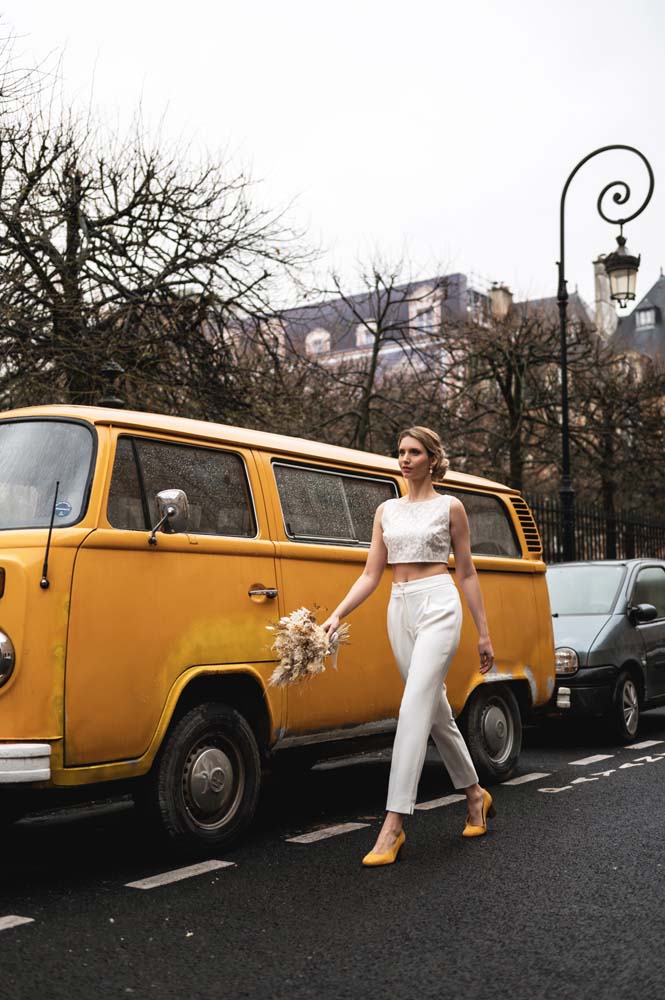 Le crop-top France et le pantalon Le parfait